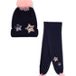 BILLIEBLUSH GIRLS NAVY HAT/SCARF SET U21525/U21523