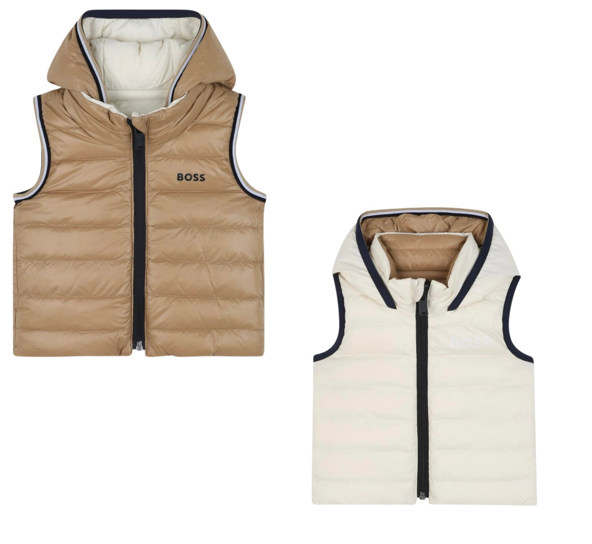 BOSS BEIGE BABY/TODDLER BODY WARMER J52474