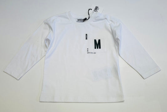 MOSCHINO BABY/TODDLER WHITE T SHIRT MUO00U