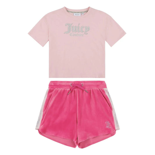 JUICY COUTURE PINK SHORTS SET