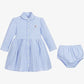 RALPH LAUREN BABY/TODDLER STRIPED BLUE DRESS