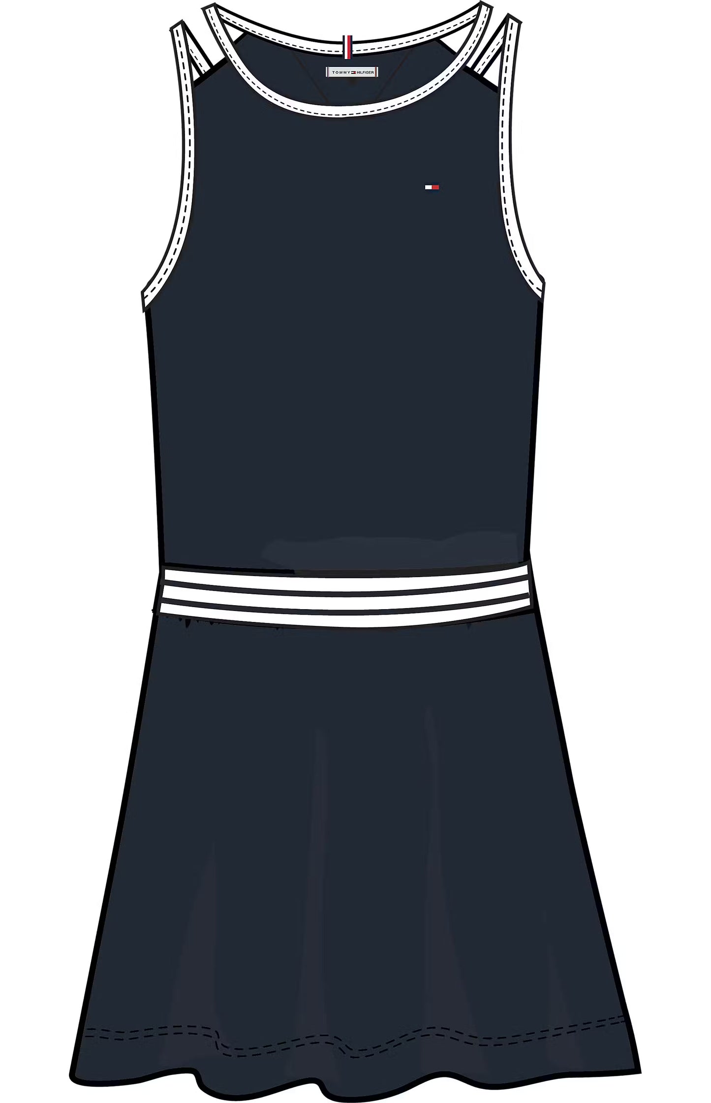 TOMMY HILFIGER NAVY SKATER DRESS 8483