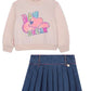 BILLIEBLUSH GIRLS PINK/BLUE SKIRT SET U21371/U21322