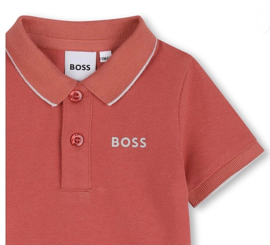 BOSS BABY/TODDLER RASBERRY POLO SHIRT J52713