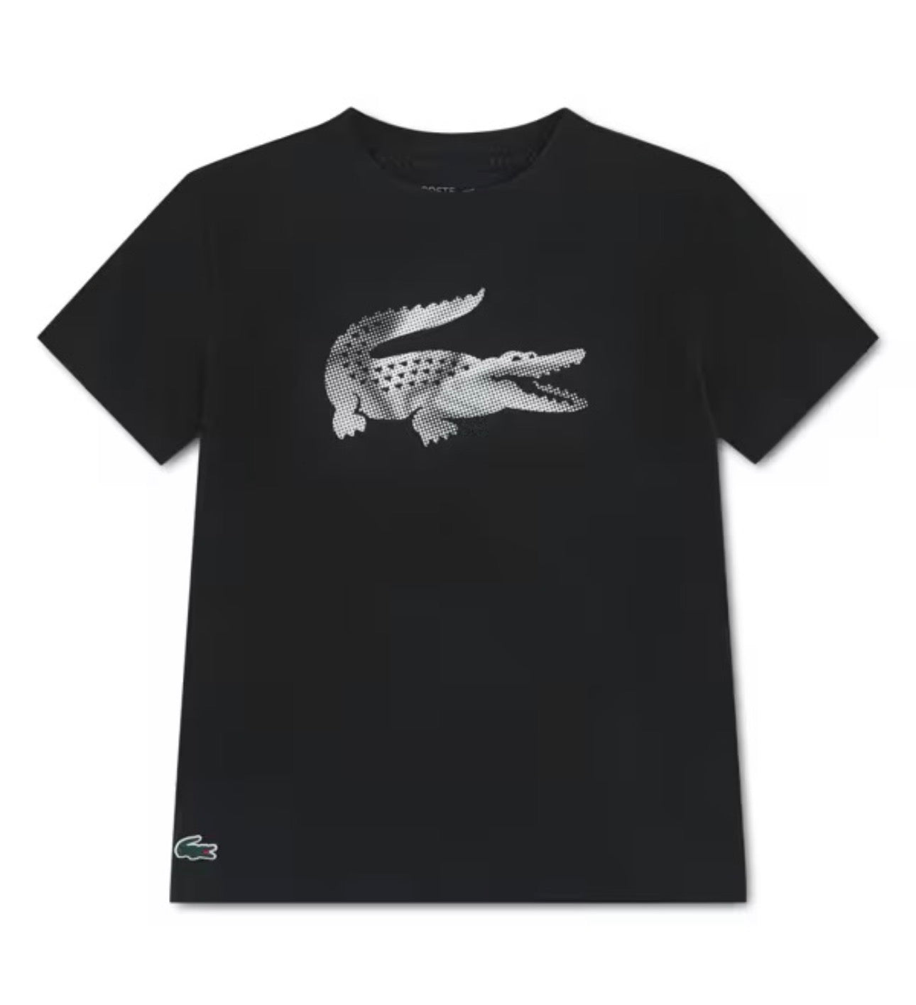 LACOSTE OFF COURT GRAPHIC TEE IN BLACK 847925