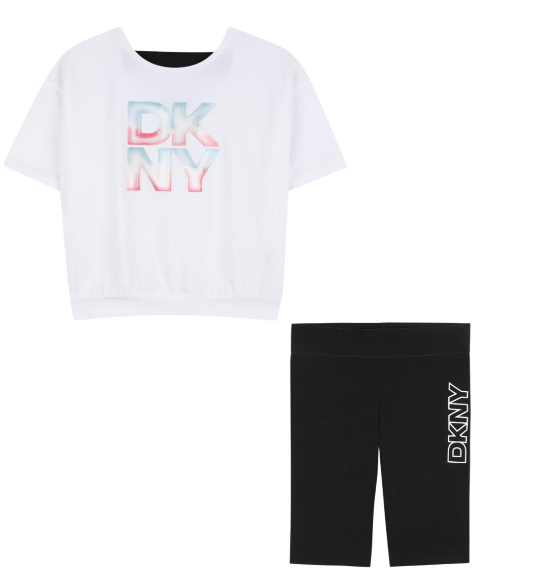 DKNY GIRLS CYCLE SHORTS SET D62624/D62576