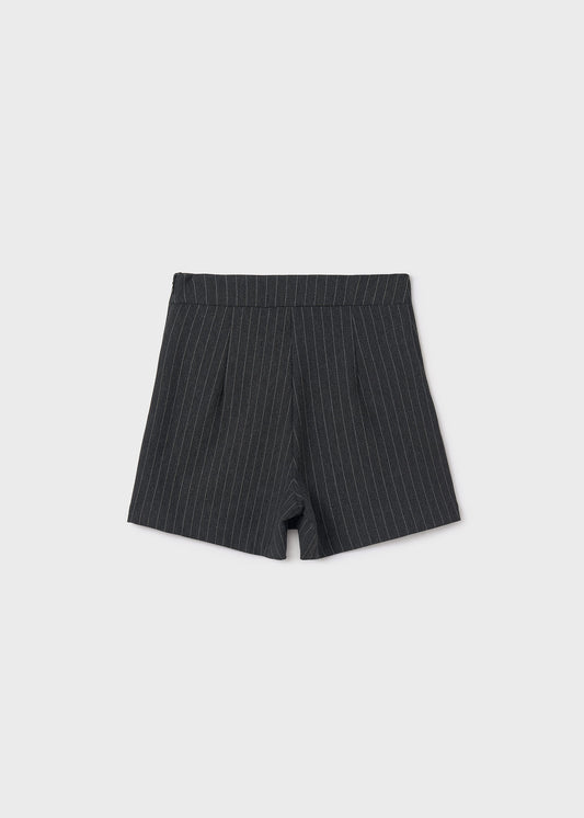 MAYORAL GIRL CHARCOAL GREY PINSTRIPE SKORT 7907