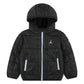 JORDAN BLACK PUFFER COAT 95F009