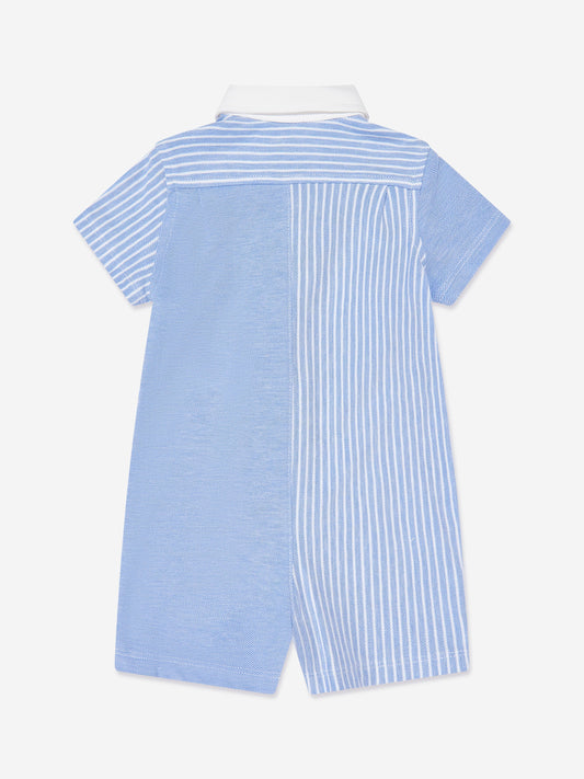 RALPH LAUREN BABY BOY BLUE ROMPER 735025