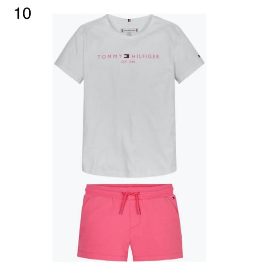 Tommy Hilfiger White&Pink Shorts Set