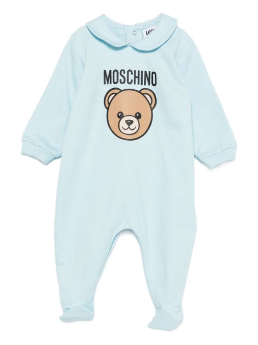 MOSCHINO NEW BORN SKY BLUE BABY GROW WITH GIFT BOX MUY098