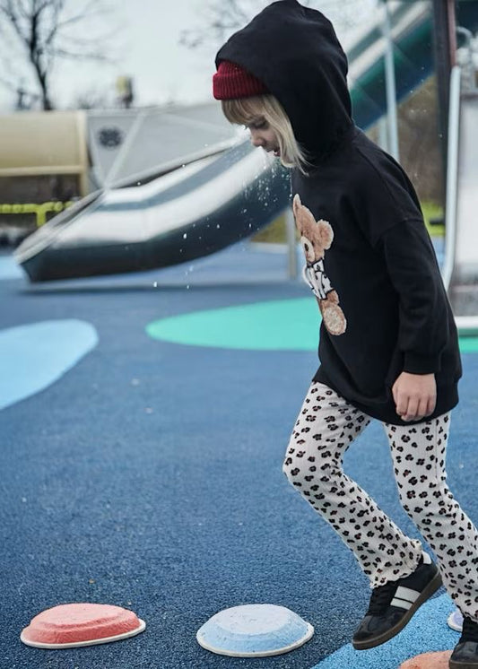 MAYORAL GIRLS BLACK HOODY/LEGGINGS SET 4.928