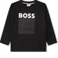 BOSS Boys Black Logo T-Shirt J25O75  
