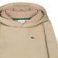 LACOSTE BEIGE HOODED SWEATSHIRT