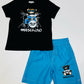 MOSCHINO T SHIRT & SWIM SHORTS SET H8M04K-HUL01I