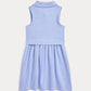 RALPH LAUREN GIRLS OXFORD BLUE POLO DRESS 966714