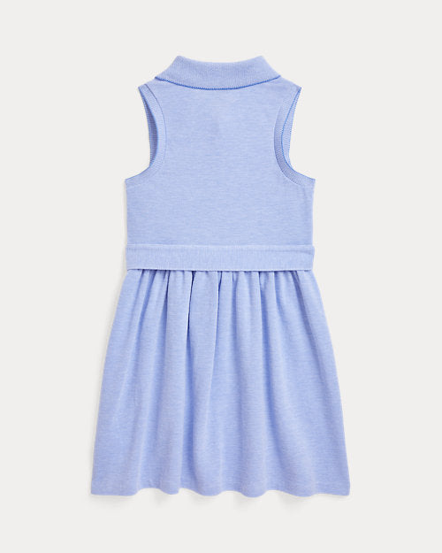 RALPH LAUREN GIRLS OXFORD BLUE POLO DRESS 966714