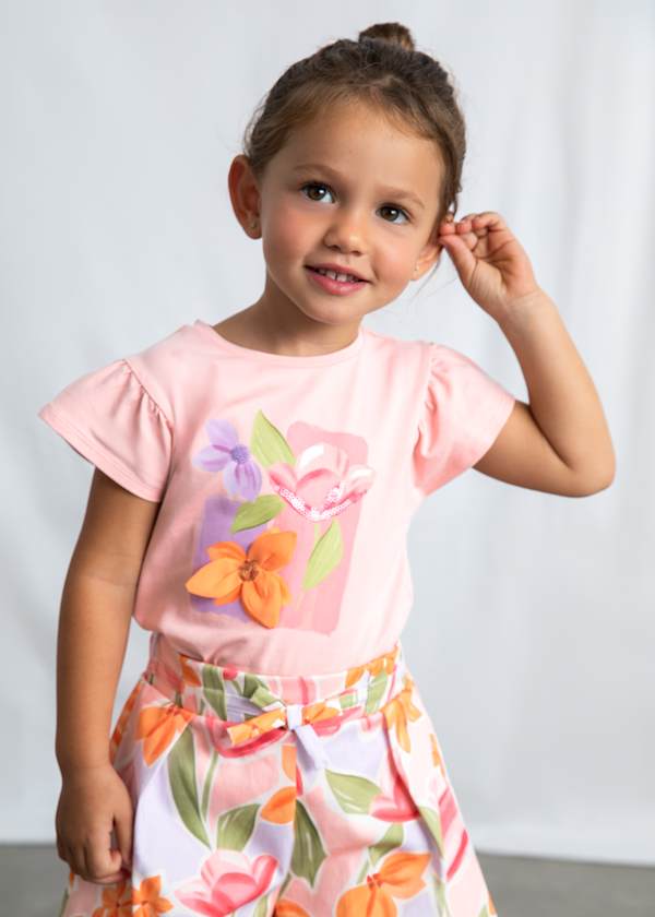 MAYORAL PINK T SHIRT & SKORT SET 3.007/3.096