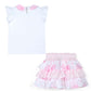 A DEE HEAVENLY HYDRANGEA CASEY HYDRANGEA FRILL SKIRT SET 1501 - BRIGHT WHITE