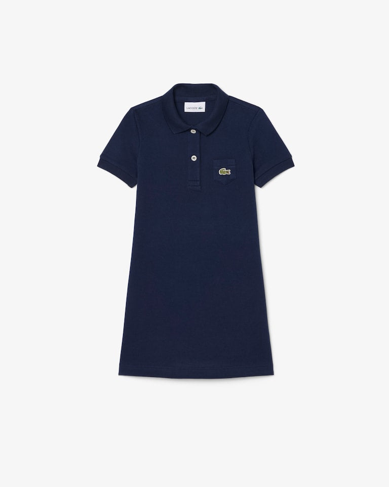 LACOSTE PIQUE POLO DRESS IN MARINE NAVY 347066