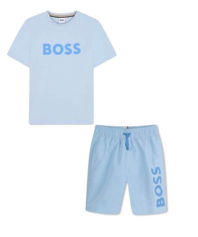 BOSS PALE BLUE SWIMSHORTS SET