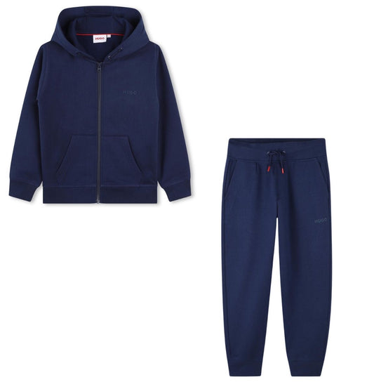 HUGO BLUE HOODED ZIP UP TRACKSUIT G00170-G00175