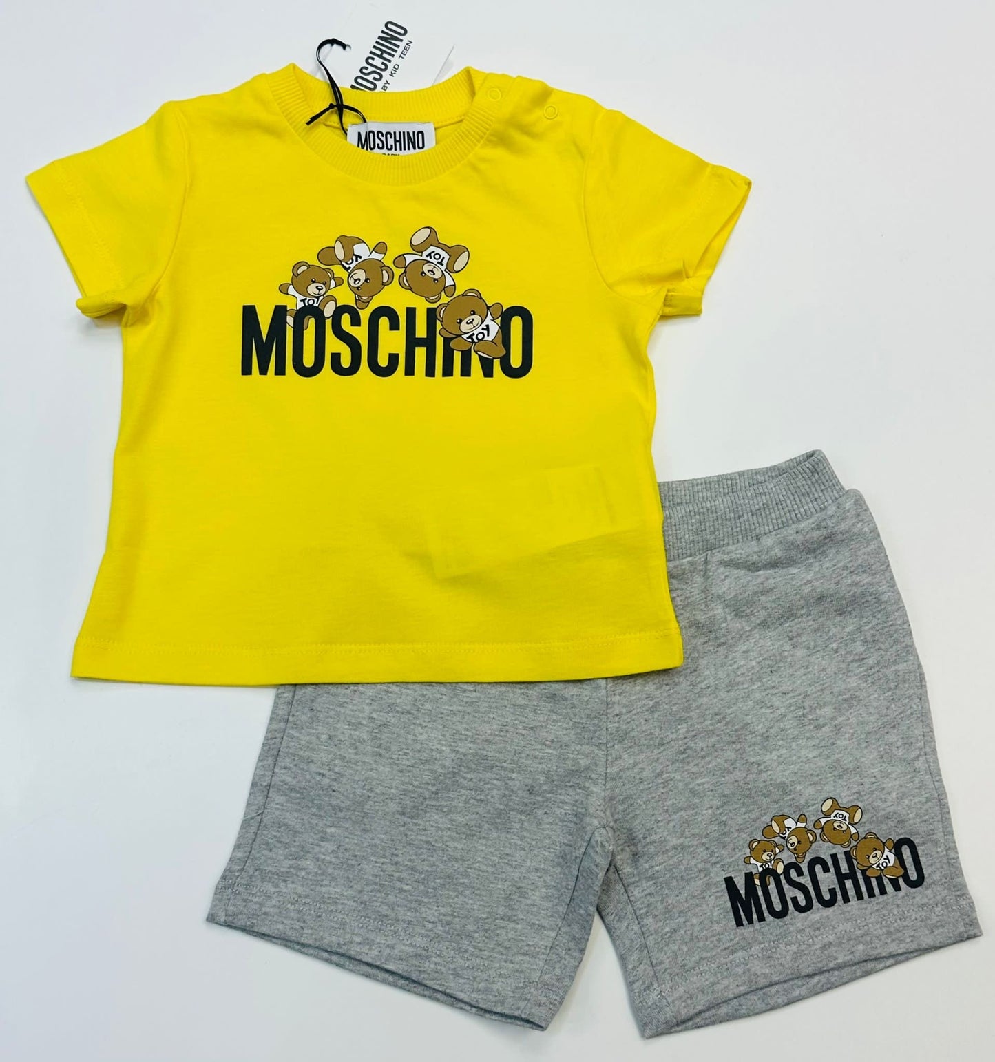 Moschino Baby/Toddler Yellow/Grey Short Set