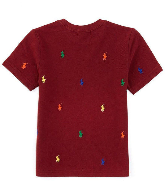 RALPH LAUREN REPEAT PONY RED T SHIRT