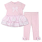 A DEE HEAVENLY HYDRANGEA CECELIA PINK SEERSUCKER FRILL LEGGING SET 1508 - PINK BLOSSOM