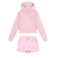 JUICY COUTURE GIRLS PINK VELOUR HOODIE & SHORTS SET JBX6358/JBX6505