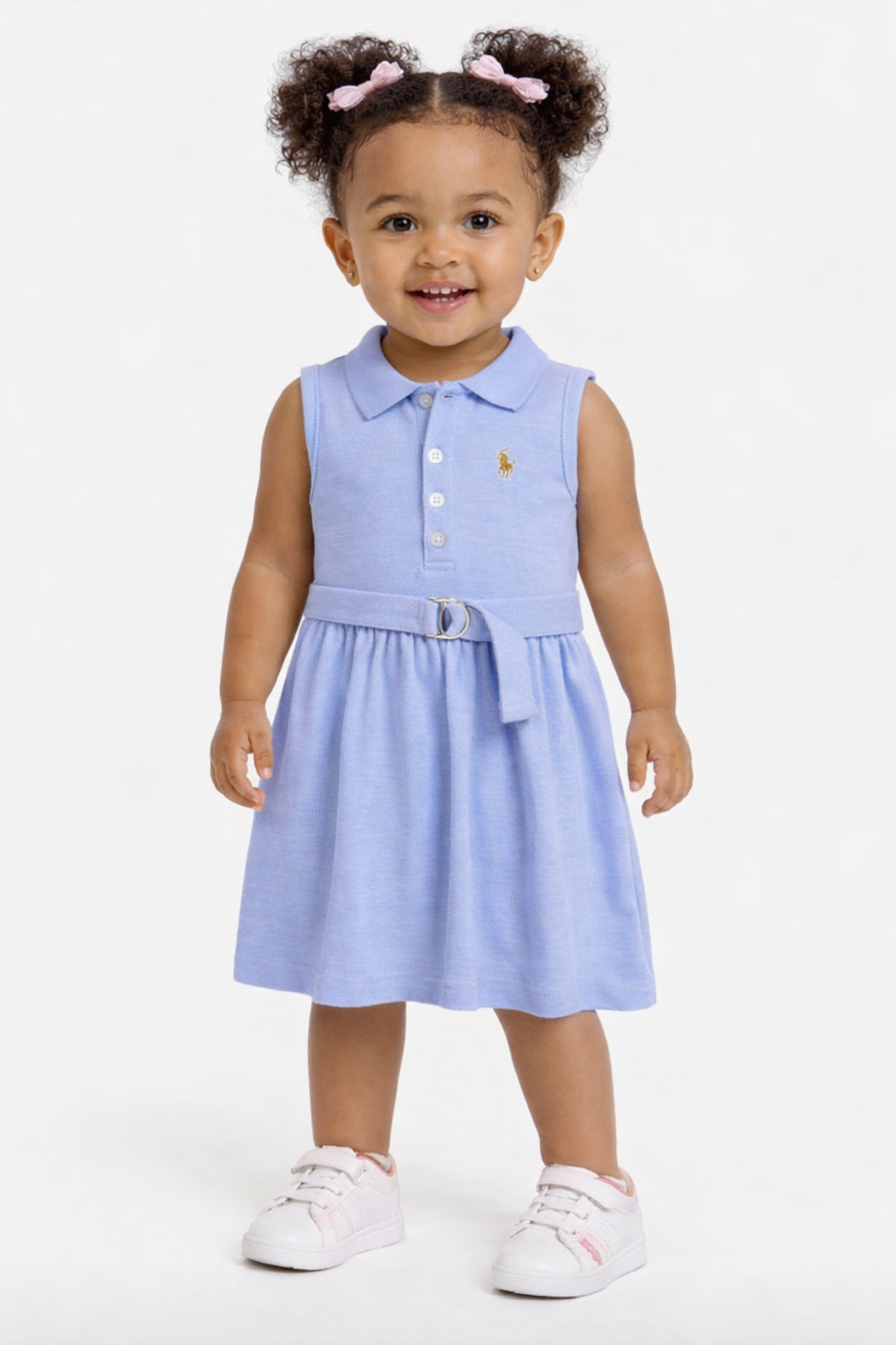 RALPH LAUREN TEEN GIRLS OXFORD BLUE POLO DRESS 966714