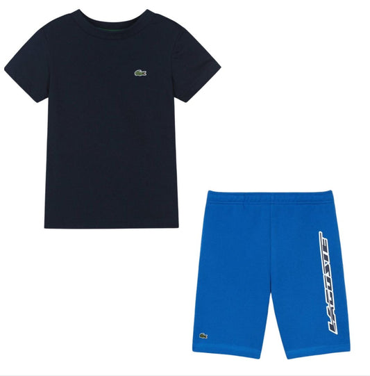 Lacoste Boys Navy & Blue Short Set