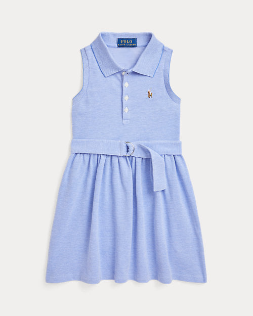 RALPH LAUREN GIRLS OXFORD BLUE POLO DRESS 966714