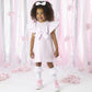 A DEE HEAVENLY HYDRANGEA CALI SWEAT DRESS WITH LARGE BOW DETAIL 1704 - PINK BLOSSOM