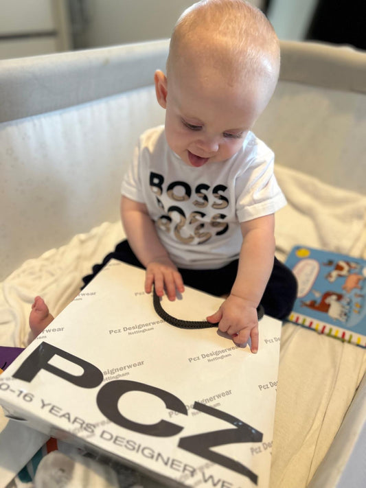 BOSS BOY BABY/TODDLER WHITE T SHIRT J52113