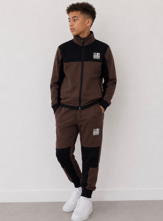 HUGO BOYS BROWN TRACKSUIT G01232/G01208