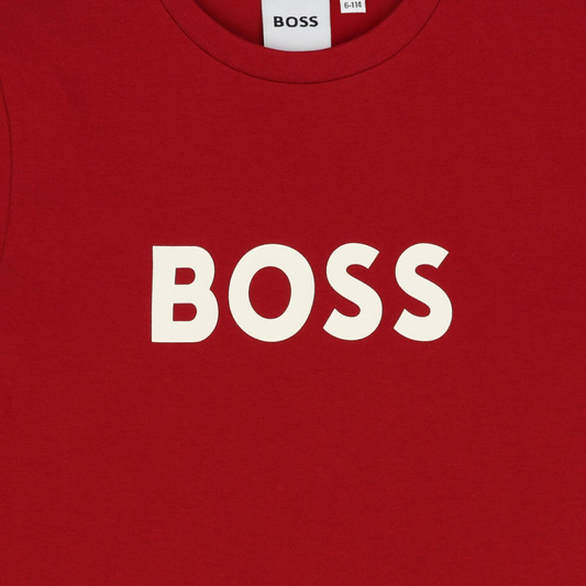 BOSS BOYS RED T SHIRT J52711