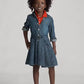 RALPH LAUREN GIRLS DENIM SHIRT DRESS