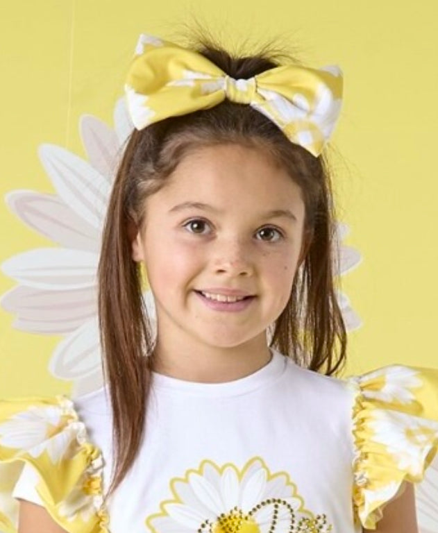 A DEE DAISY DREAMER DELORES YELLOW BOW WITH CLIP 2927 - DAISY YELLOW