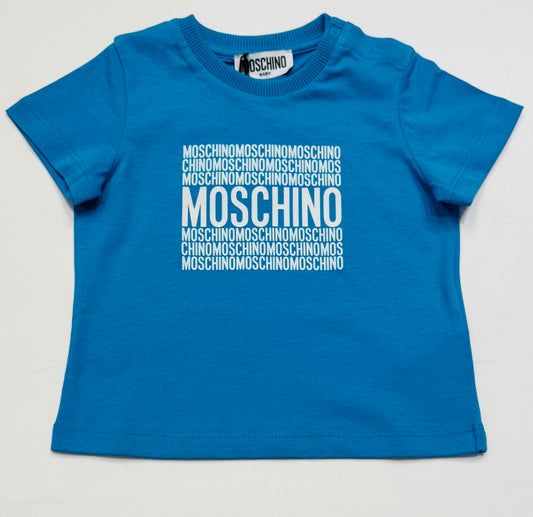 MOSCHINO KIDS BABY/TODDLER BLUE T SHIRT M9M032