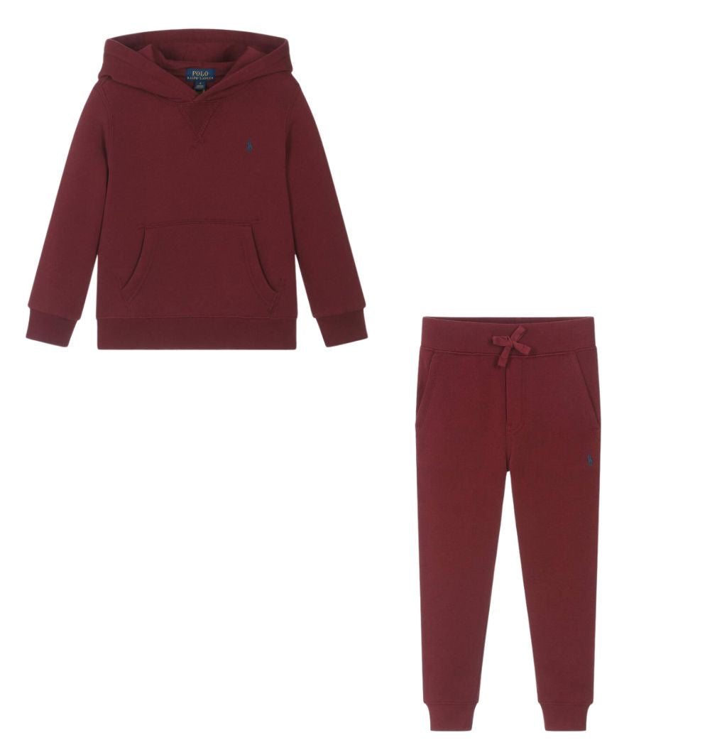 RALPH LAUREN RED HOODED TRACKSUIT