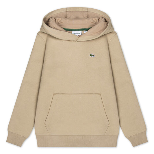 LACOSTE BEIGE HOODED SWEATSHIRT