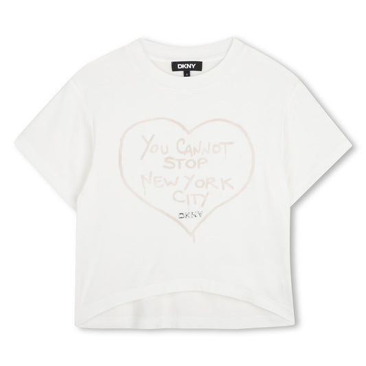 DKNY GIRLS WHITE T SHIRT D62920