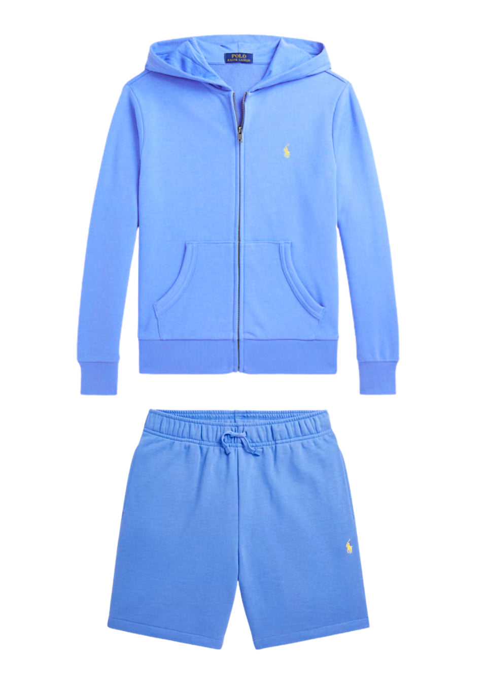 RALPH LAUREN BLUE ZIP UP SHORT SET 964134