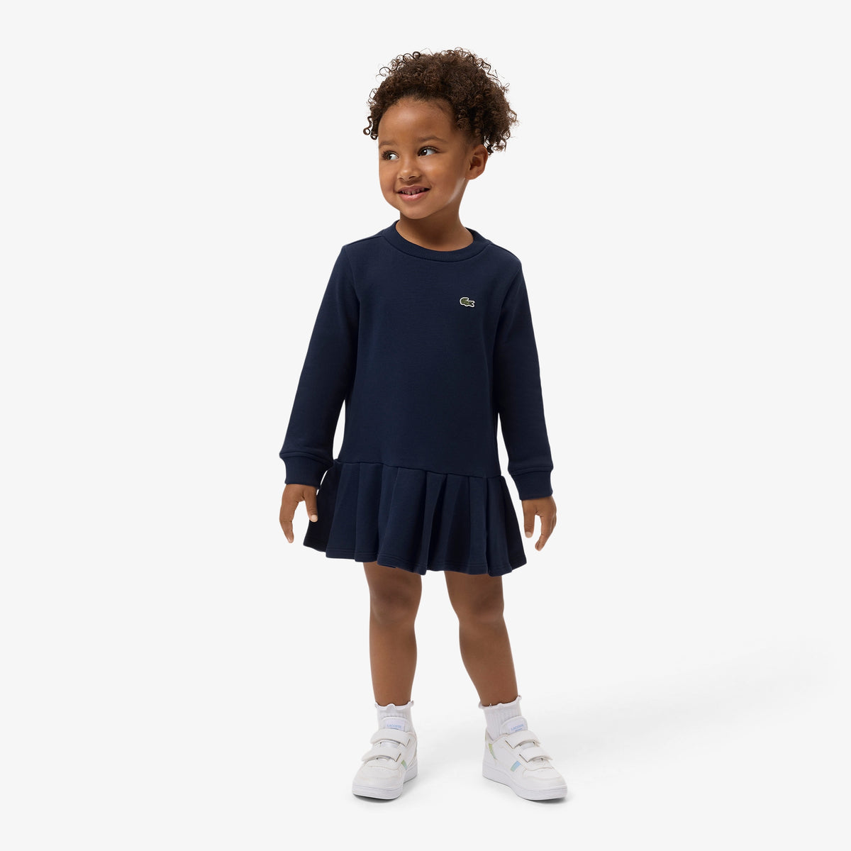 LACOSTE NAVY GIRLS PLEATED SKIRT DRESS 347901