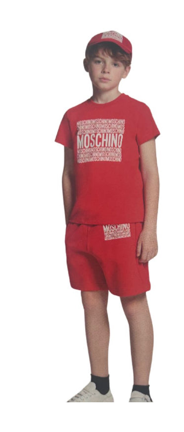 MOSCHINO RED SHORTS SET H6M04K-HUQ028