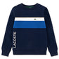 LACOSTE COLOUR BLOCK NAVY SWEATSHIRT SJ0933