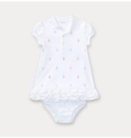 RALPH LAUREN BABY WHITE DRESS SET 78237002