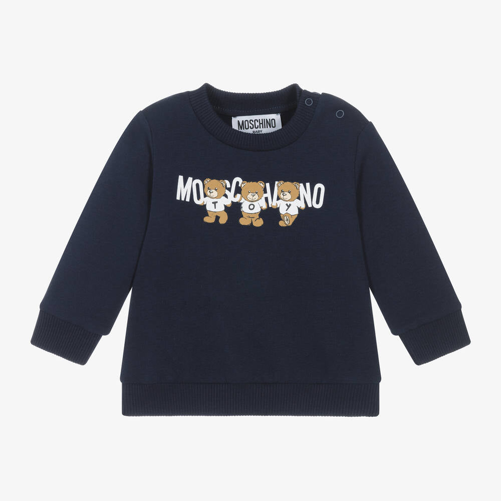 MOSCHINO BABY/TODDLER NAVY SWEATSHIRT M8F04Q