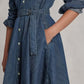 RALPH LAUREN GIRLS DENIM SHIRT DRESS